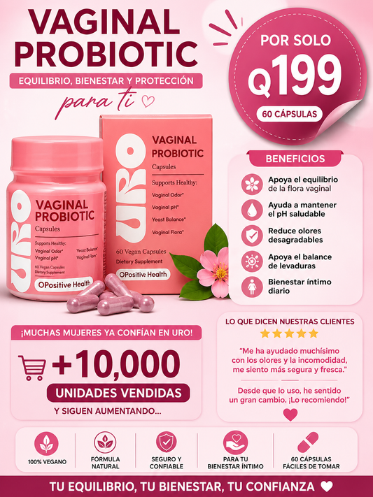🌺 URO X Probiotic | Tu Aliado para el Bienestar Femenino